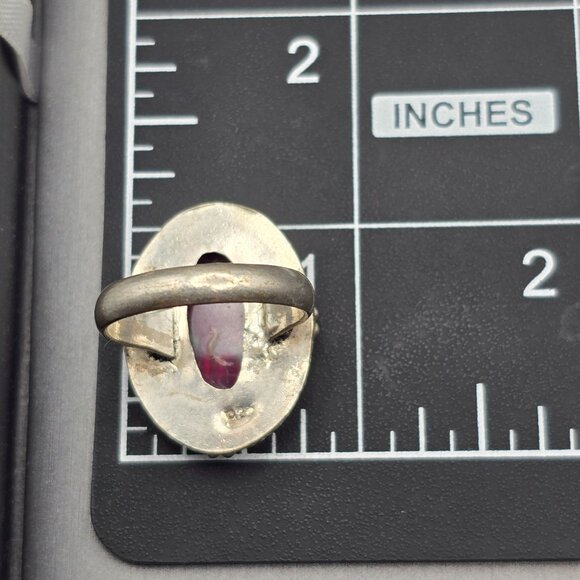 925 Sterling Silver Plt Triplet Opal Ring Size 9.5 Bezel Setting Statement - Picture 9 of 13